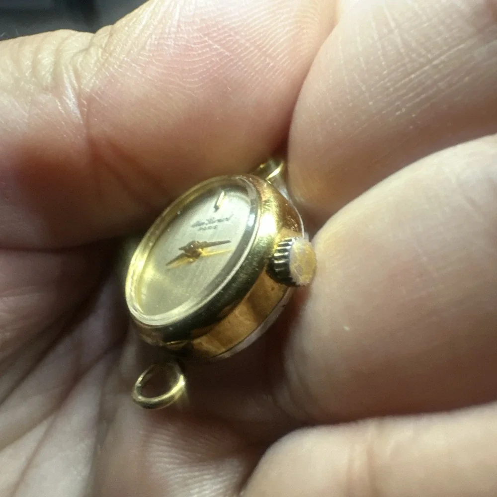 Working Jean Bernard Dial Ladies Wrist Watch - Manual Winding Gold Tone 18mm Run